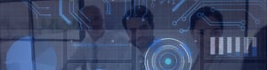 Analyzing team in business attire